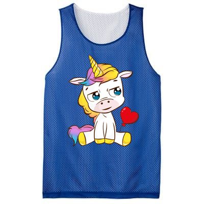 Unicorn Valentines Day Meaningful Gift Mesh Reversible Basketball Jersey Tank