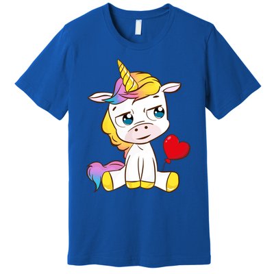 Unicorn Valentines Day Meaningful Gift Premium T-Shirt