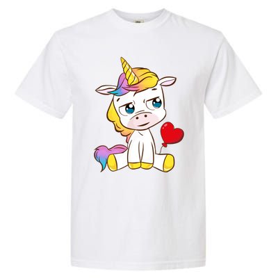 Unicorn Valentines Day Meaningful Gift Garment-Dyed Heavyweight T-Shirt