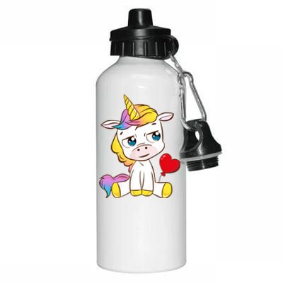 Unicorn Valentines Day Meaningful Gift Aluminum Water Bottle