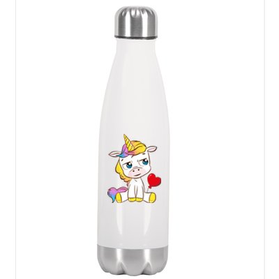 Unicorn Valentines Day Meaningful Gift Stainless Steel Insulated Water Bottle