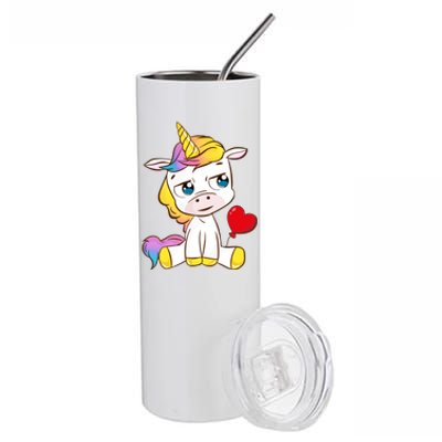 Unicorn Valentines Day Meaningful Gift Stainless Steel Tumbler