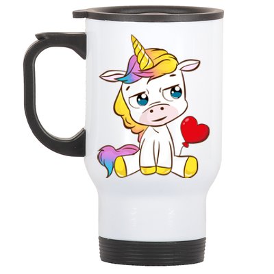 Unicorn Valentines Day Meaningful Gift Stainless Steel Travel Mug