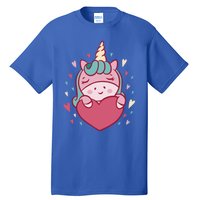 Unicorn Valentine's Day Heart Cute Gift Tall T-Shirt