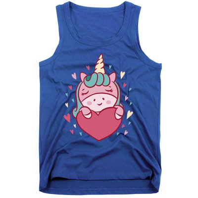 Unicorn Valentine's Day Heart Cute Gift Tank Top