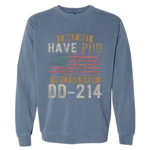 US Veteran DD 214 Funny Army Vietnam Veteran Garment-Dyed Sweatshirt