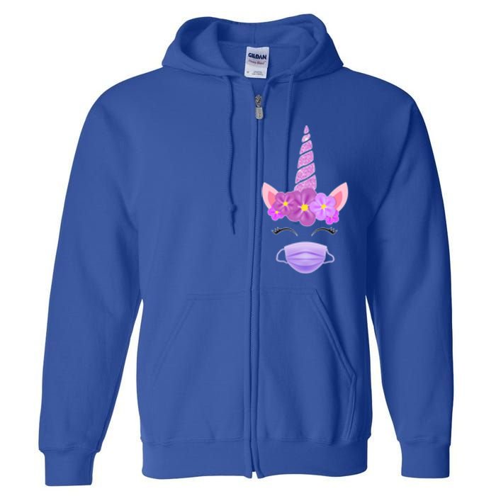 Unicorn Valentine's Day Social Distance Gift Gift Full Zip Hoodie