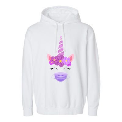 Unicorn Valentine's Day Social Distance Gift Gift Garment-Dyed Fleece Hoodie