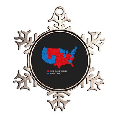 Usa V Dumbfuckistan Republicans 2020 Election Map Metallic Star Ornament