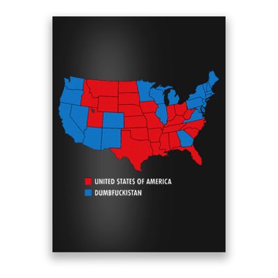 Usa V Dumbfuckistan Republicans 2020 Election Map Poster