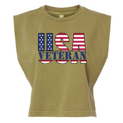 Usa Veteran Flag Garment-Dyed Women's Muscle Tee