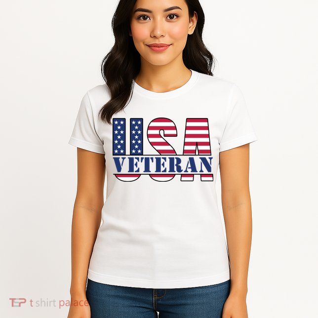 Usa Veteran Flag Women's T-Shirt