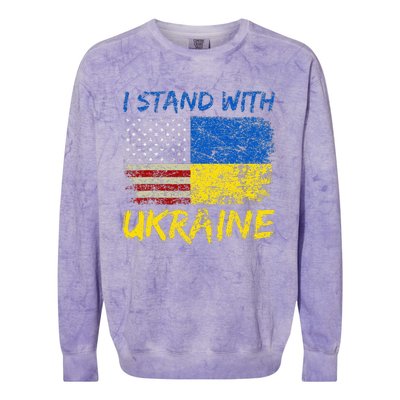 Ukraine Vintage Flag Ukrainian Lovers Ukraine Pride Colorblast Crewneck Sweatshirt