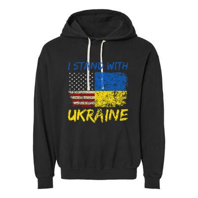 Ukraine Vintage Flag Ukrainian Lovers Ukraine Pride Garment-Dyed Fleece Hoodie