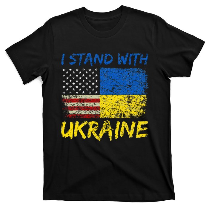 Ukraine Vintage Flag Ukrainian Lovers Ukraine Pride T-Shirt