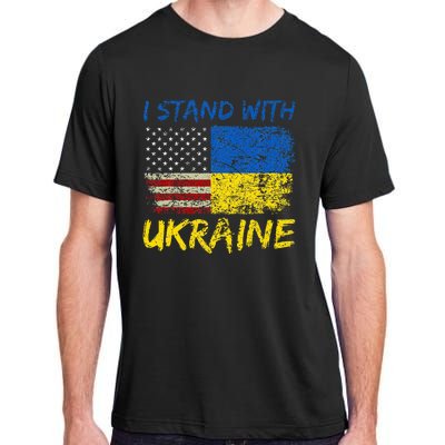 Ukraine Vintage Flag Ukrainian Lovers Ukraine Pride Adult ChromaSoft Performance T-Shirt