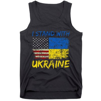 Ukraine Vintage Flag Ukrainian Lovers Ukraine Pride Tank Top