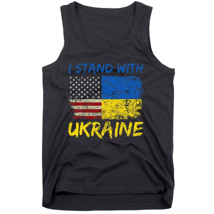 Ukraine Vintage Flag Ukrainian Lovers Ukraine Pride Tank Top