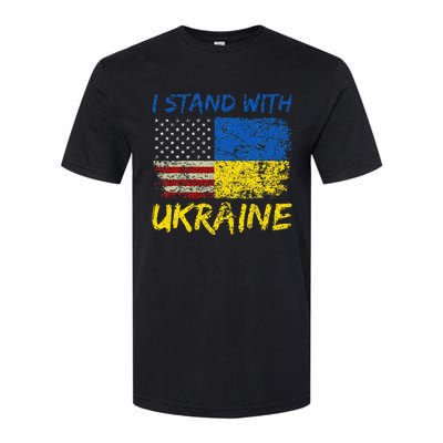 Ukraine Vintage Flag Ukrainian Lovers Ukraine Pride Softstyle CVC T-Shirt