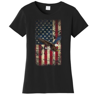 US Vintage flag for american Independence Day on 4th of July Women's T-Shirt