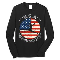 Usa Vintage Gymnastics Team Retro Support Usa Women Gymnast Long Sleeve Shirt