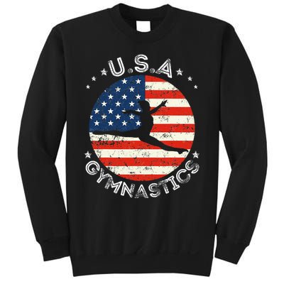 Usa Vintage Gymnastics Team Retro Support Usa Women Gymnast Sweatshirt