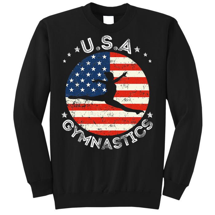 Usa Vintage Gymnastics Team Retro Support Usa Women Gymnast Sweatshirt