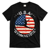 Usa Vintage Gymnastics Team Retro Support Usa Women Gymnast T-Shirt