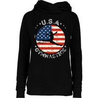 Usa Vintage Gymnastics Team Retro Support Usa Women Gymnast Womens Funnel Neck Pullover Hood