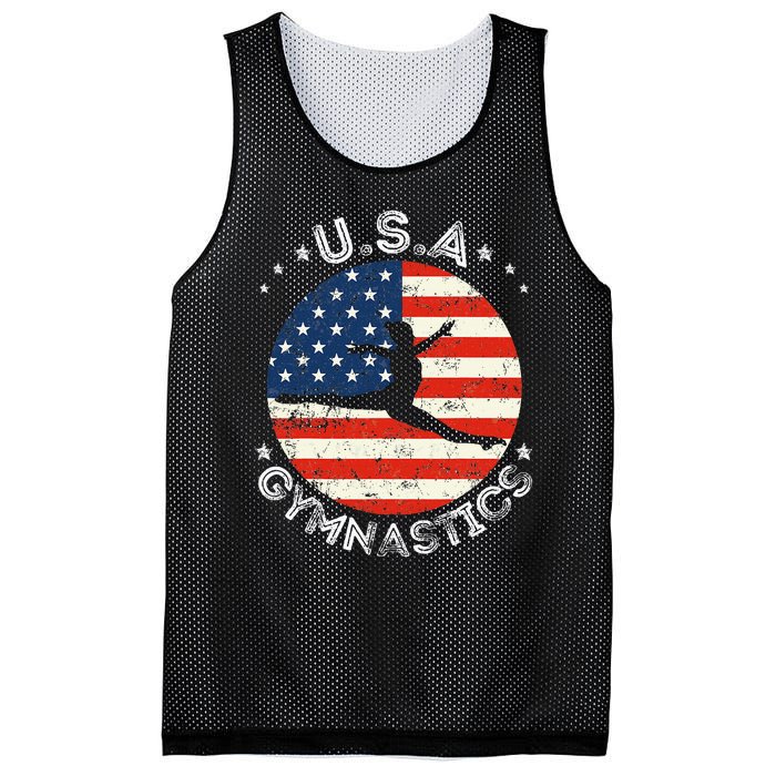 Usa Vintage Gymnastics Team Retro Support Usa Women Gymnast Mesh Reversible Basketball Jersey Tank