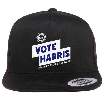 Uaw Vote Harris Stand Up Speak Up Show Up Trump Is A Scab Flat Bill Trucker Hat