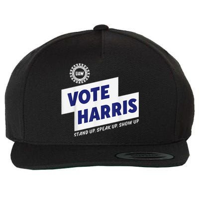 Uaw Vote Harris Stand Up Speak Up Show Up Trump Is A Scab Wool Snapback Cap