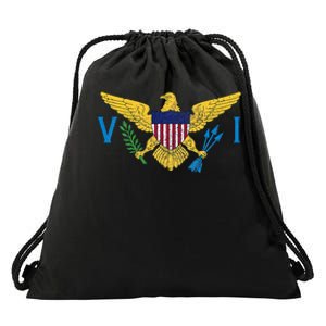 Us Virgin Islands Usvi Flag Pride Souvenir Drawstring Bag