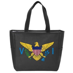 Us Virgin Islands Usvi Flag Pride Souvenir Zip Tote Bag