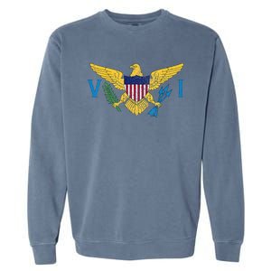 Us Virgin Islands Usvi Flag Pride Souvenir Garment-Dyed Sweatshirt