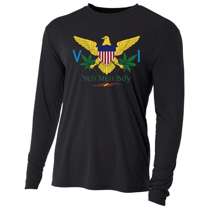 Us Virgin Islands Flag Yeh Meh Boy Vi Massive Gift Cooling Performance Long Sleeve Crew