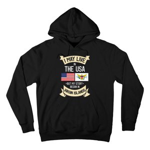 Us Virgin Islands Roots American Flag Usa Gifts Hoodie