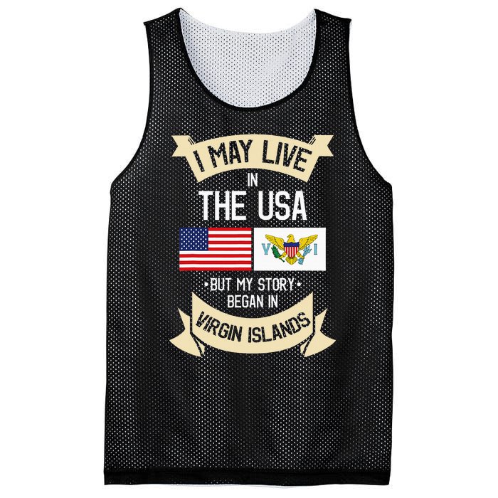 Us Virgin Islands Roots American Flag Usa Gifts Mesh Reversible Basketball Jersey Tank