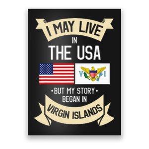 Us Virgin Islands Roots American Flag Usa Gifts Poster