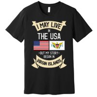 Us Virgin Islands Roots American Flag Usa Gifts Premium T-Shirt