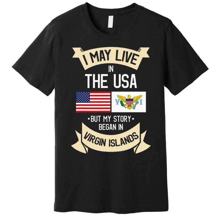 Us Virgin Islands Roots American Flag Usa Gifts Premium T-Shirt