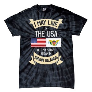 Us Virgin Islands Roots American Flag Usa Gifts Tie-Dye T-Shirt