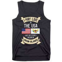 Us Virgin Islands Roots American Flag Usa Gifts Tank Top