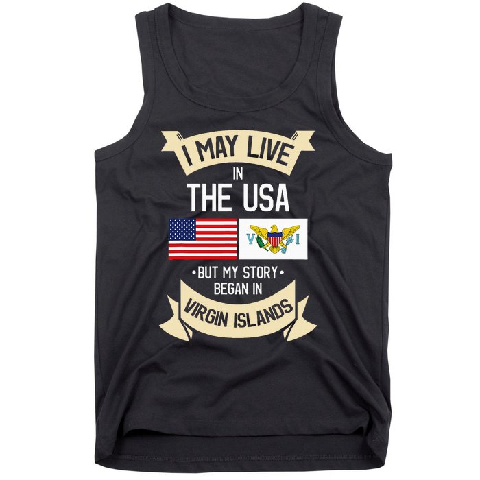 Us Virgin Islands Roots American Flag Usa Gifts Tank Top