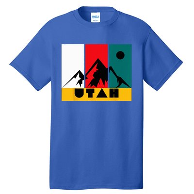 Utah Vintage Logo Park City Utah Retro Skiing Tall T-Shirt