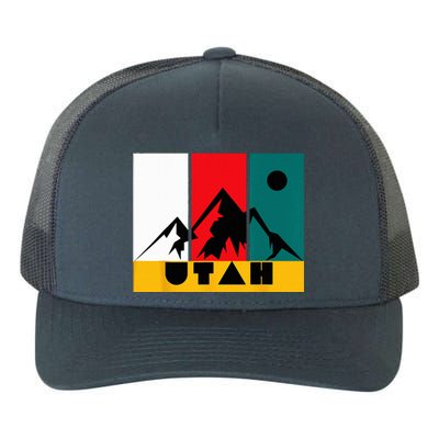 Utah Vintage Logo Park City Utah Retro Skiing Yupoong Adult 5-Panel Trucker Hat