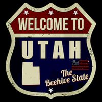 Utah Vintage Metal Road Sign Logo Womens Tank Top