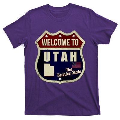 Utah Vintage Metal Road Sign Logo T-Shirt