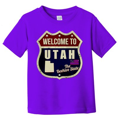 Utah Vintage Metal Road Sign Logo Toddler T-Shirt