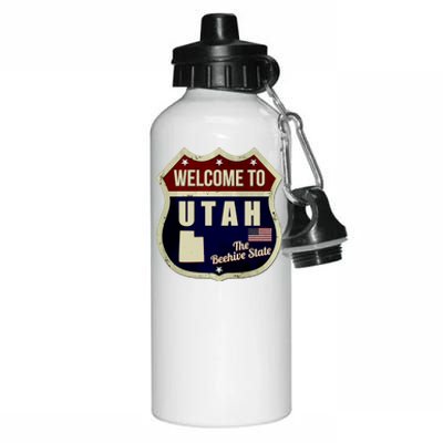 Utah Vintage Metal Road Sign Logo Aluminum Water Bottle